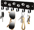 Key Hooks Key Holder Decorative Dog Leash Holder for Wall, 6 Hooks 9.75×2.73 inch for Wall Decorative Animal Storage Rack Adhesive