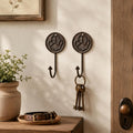 2 Pcs Dog Paw Wall Hooks Cast Iron Dog Leash Holder for Wall